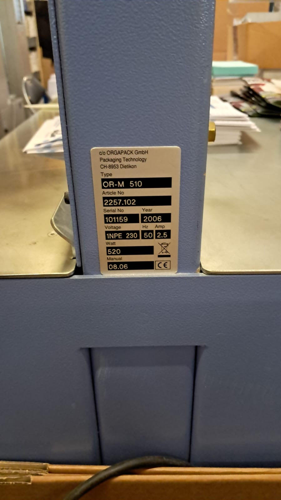 2006 Orgapack OR - M 510